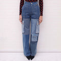 MARINE SERRE DENIM CARGO PANTS - SIZE 34