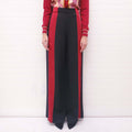 MARNI BLACK TROUSERS WITH RED STRIPE - SIZE 42