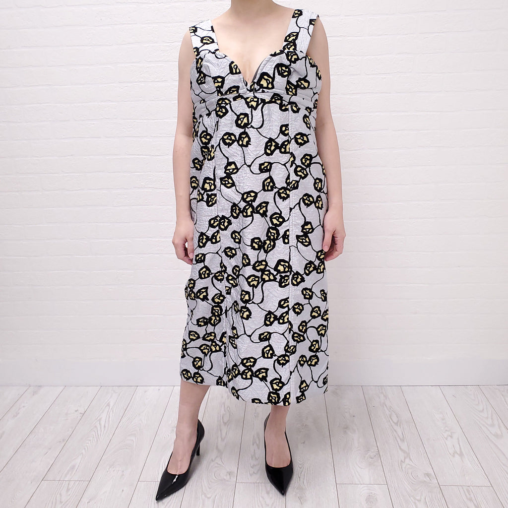 MARNI BLUE PATTERNED DRESS - SIZE 44 (OVERSIZED FIT)