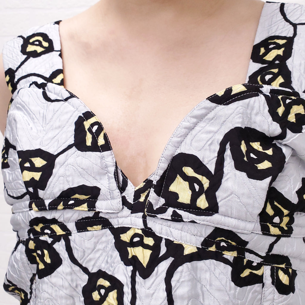 MARNI BLUE PATTERNED DRESS - SIZE 44 (OVERSIZED FIT)