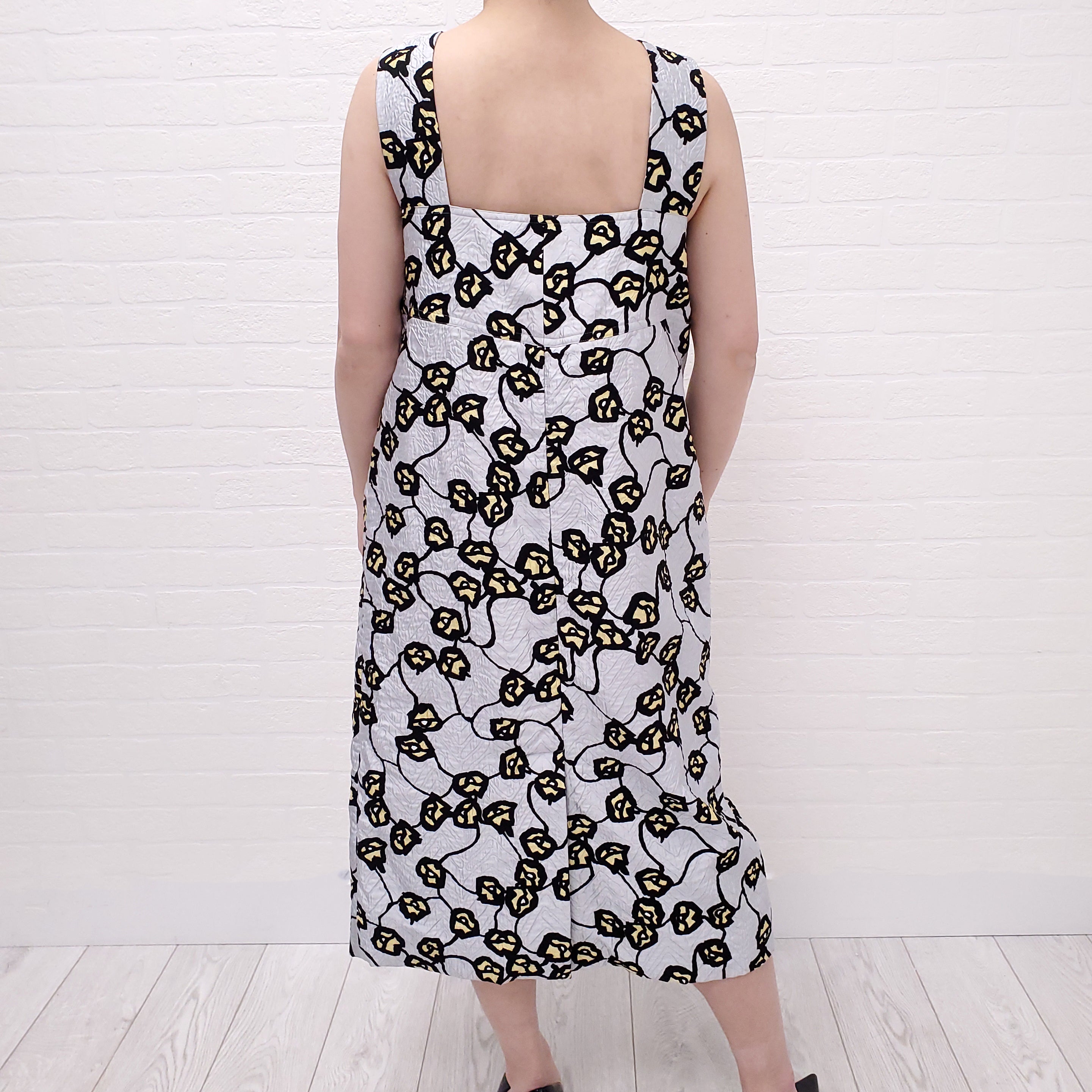 MARNI BLUE PATTERNED DRESS - SIZE 44 (OVERSIZED FIT)