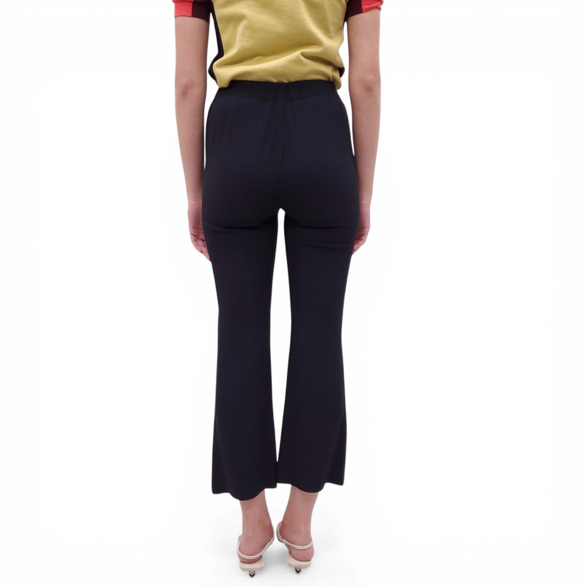 MARNI NAVY ELASTIC WAIST TROUSERS - SIZE 40