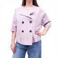 MARNI PURPLE SHORT SLEEVE TRENCH COAT - SIZE 40