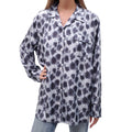 MARNI SILVER LEOPARD PATTERNED SHIRT - SIZE 46