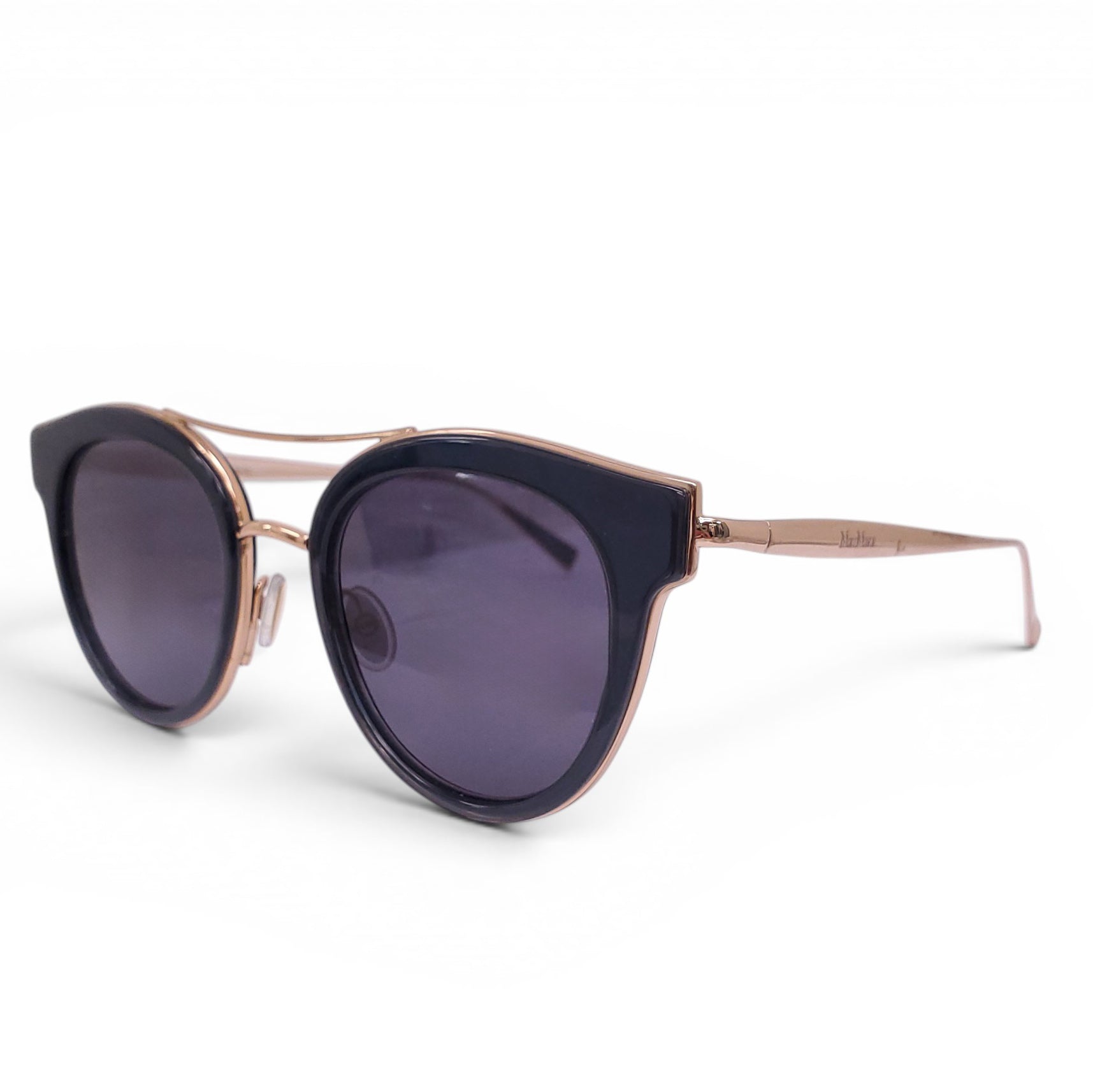 MAX MARA BLACK AND GOLD SUNGLASSES