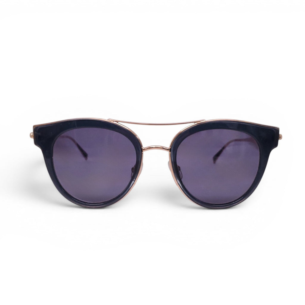 MAX MARA BLACK AND GOLD SUNGLASSES