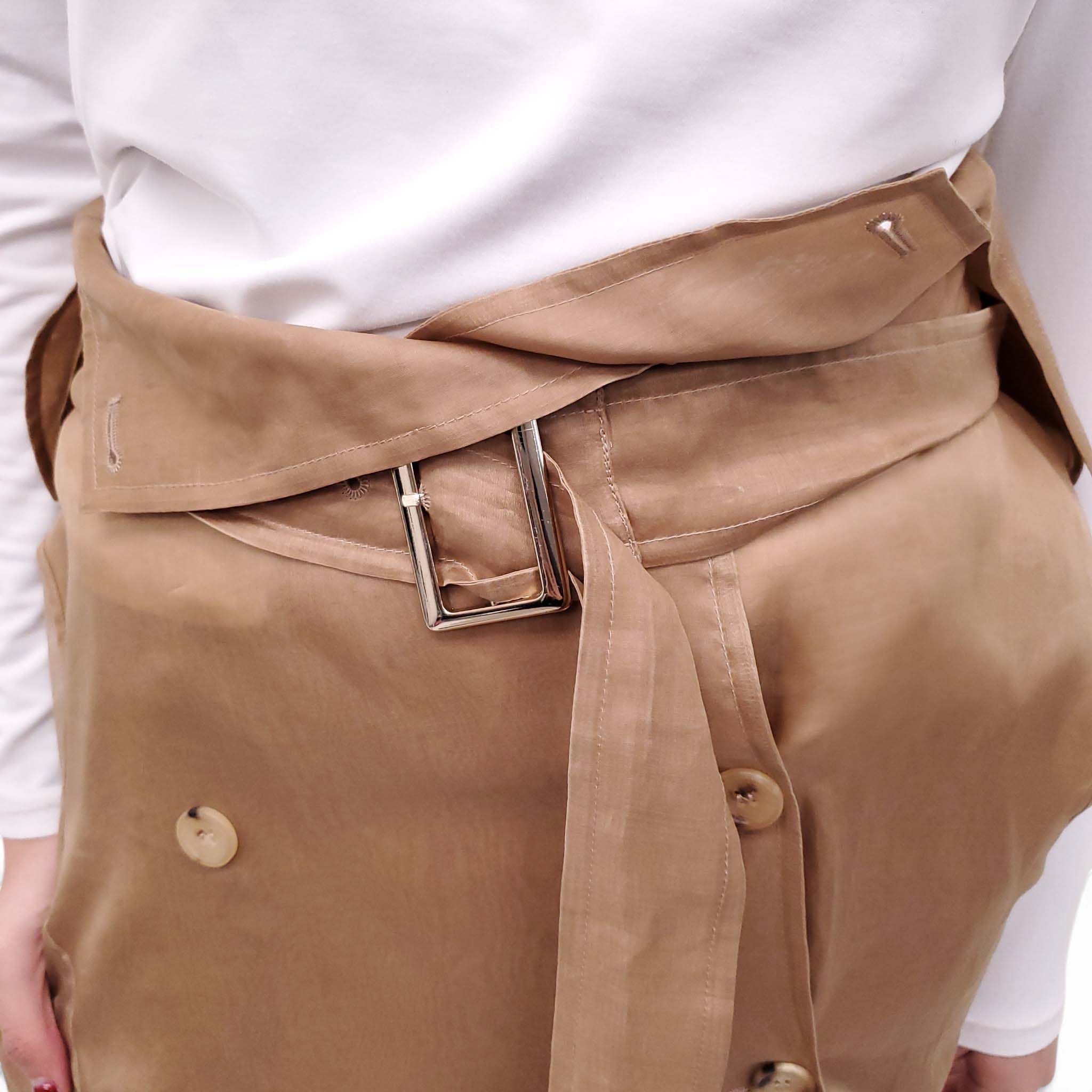 MAX MARA SHEER TRENCH STYLE SKIRT - SIZE 42