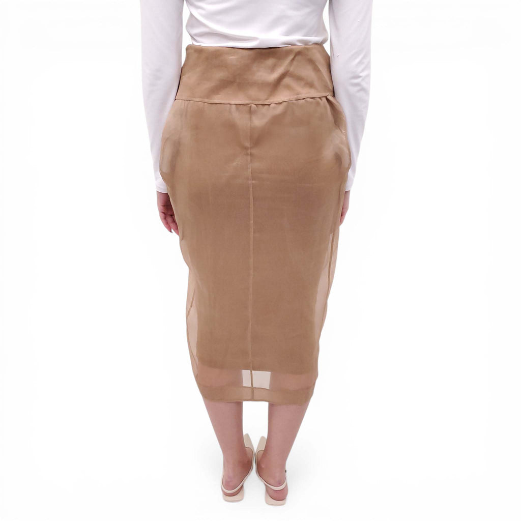 MAX MARA SHEER TRENCH STYLE SKIRT - SIZE 42