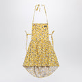 Miu Miu Floral Cotton Poplin Dress In Yellow And Purple Women