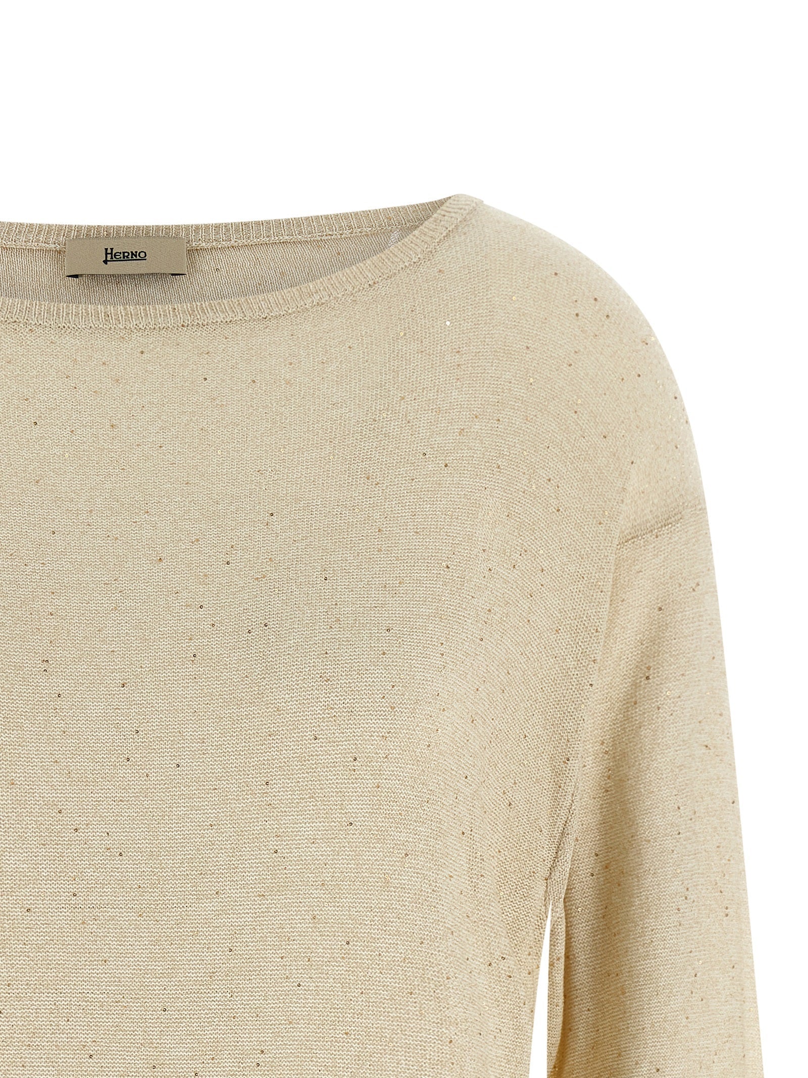 Herno Women Lamé And Sequin Yarn Sweater