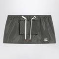 Miu Miu Tela Tec Miniskirt With Front Pocket Women