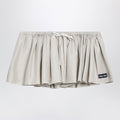 Miu Miu Ponge Tech Mini Skirt In Recycled Polyester, Opal Women