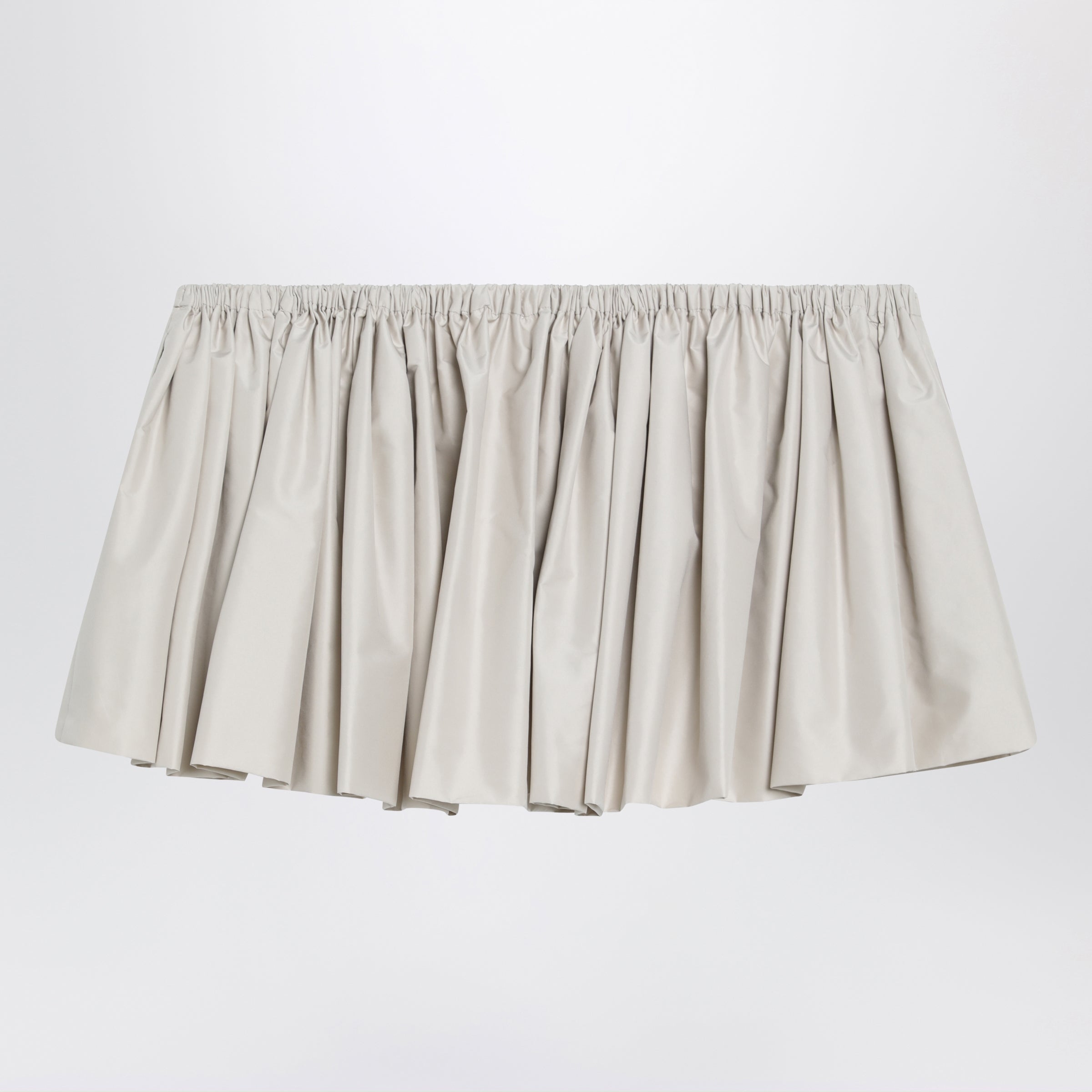 Miu Miu Ponge Tech Mini Skirt In Recycled Polyester, Opal Women