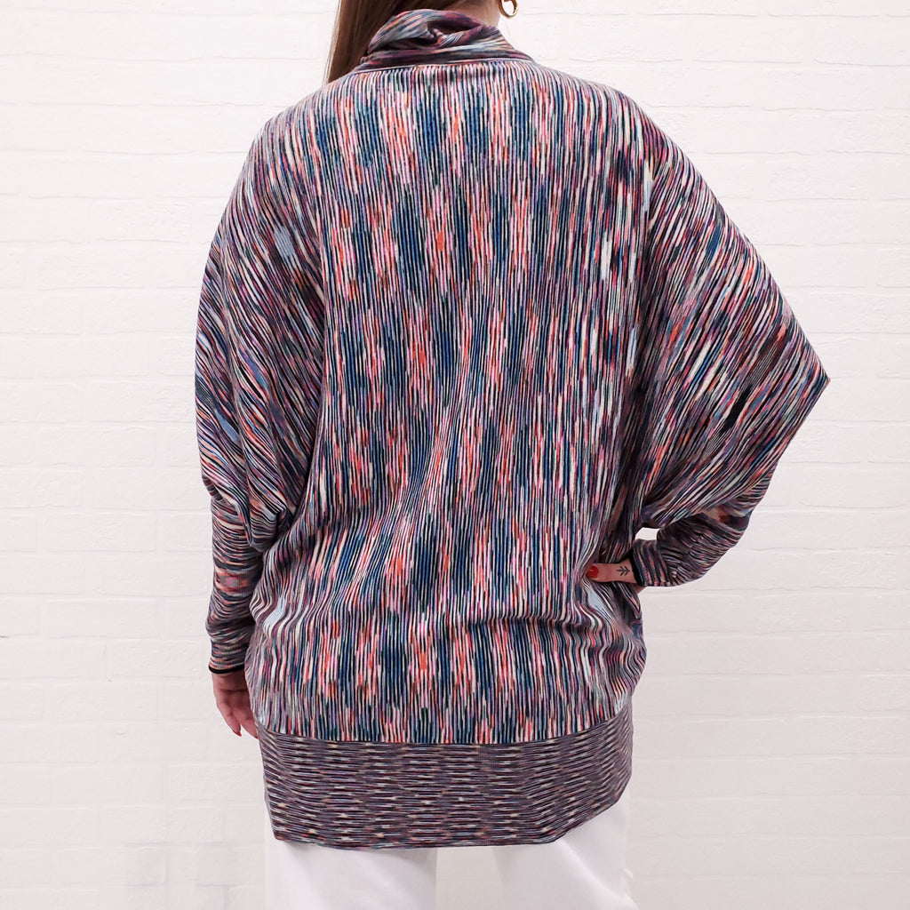MISSONI MUTLI-COLOUR TURTLENECK SWEATER - SIZE 46