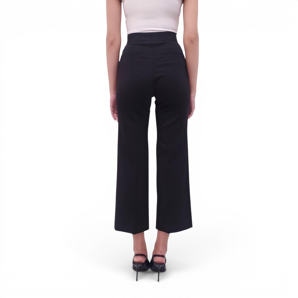 MIU MIU BLACK TROUSERS WITH CRYSTAL BELT - SIZE 38