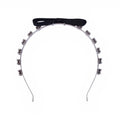 MIU MIU CRYSTAL HEADBAND WITH BOW