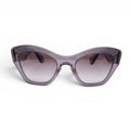 MIU MIU GREY LUCITE LOGO SUNGLASSES
