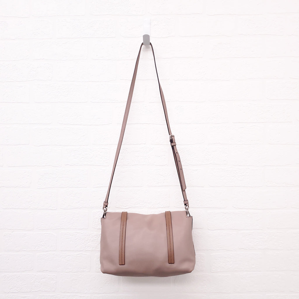 MIU MIU LOGO LEATHER CROSSBODY SATCHEL