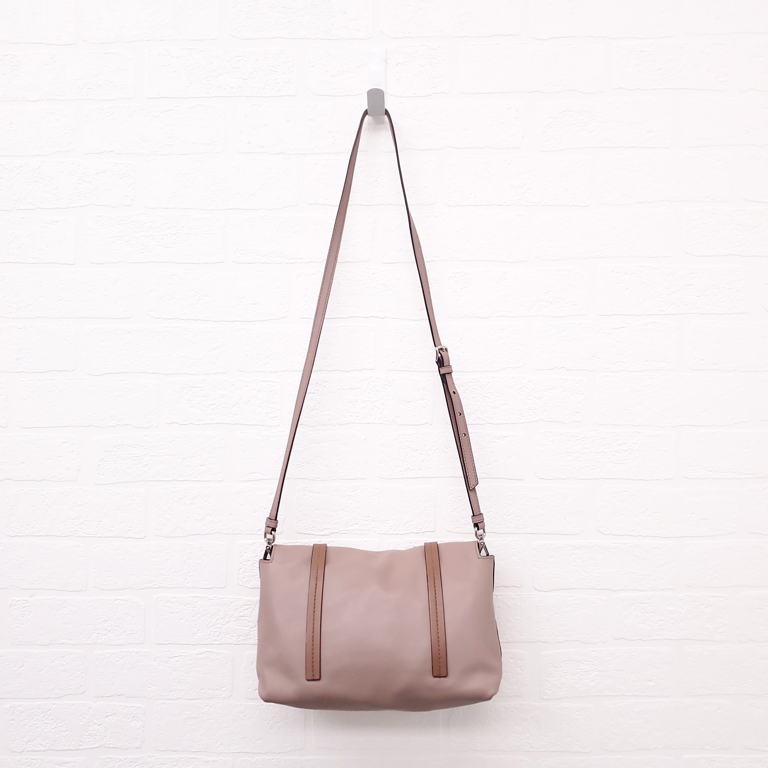 MIU MIU LOGO LEATHER CROSSBODY SATCHEL