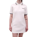 MIU MIU WHITE BANDED PIQUÉ JERSEY DRESS - SIZE 38