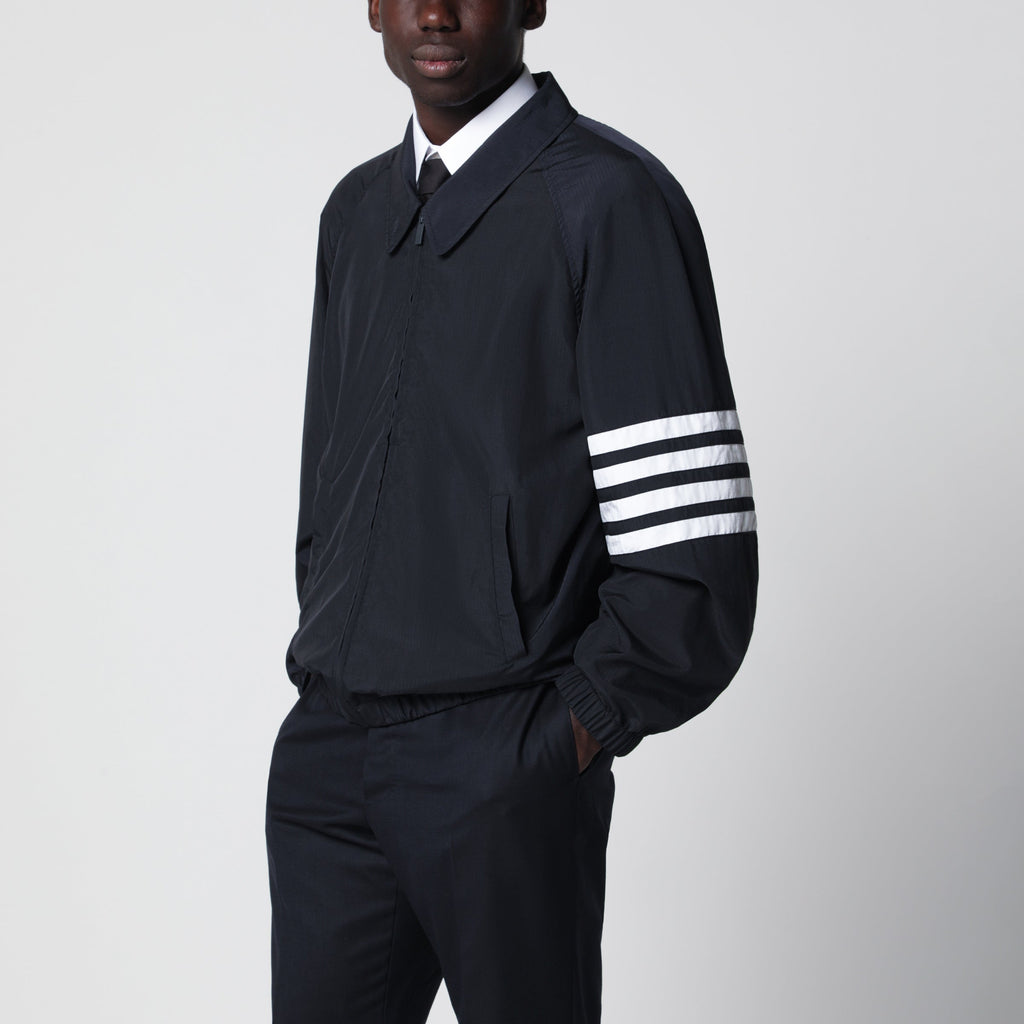 Thom Browne Lightweight Navy Blue Zip-Up Jacket Men