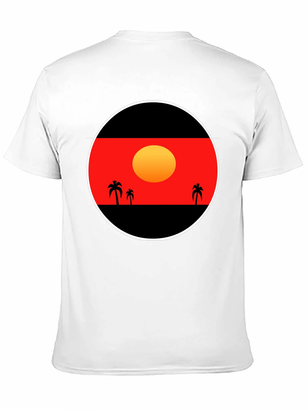 Sunset Palm Tee - Graphic Black T-Shirt