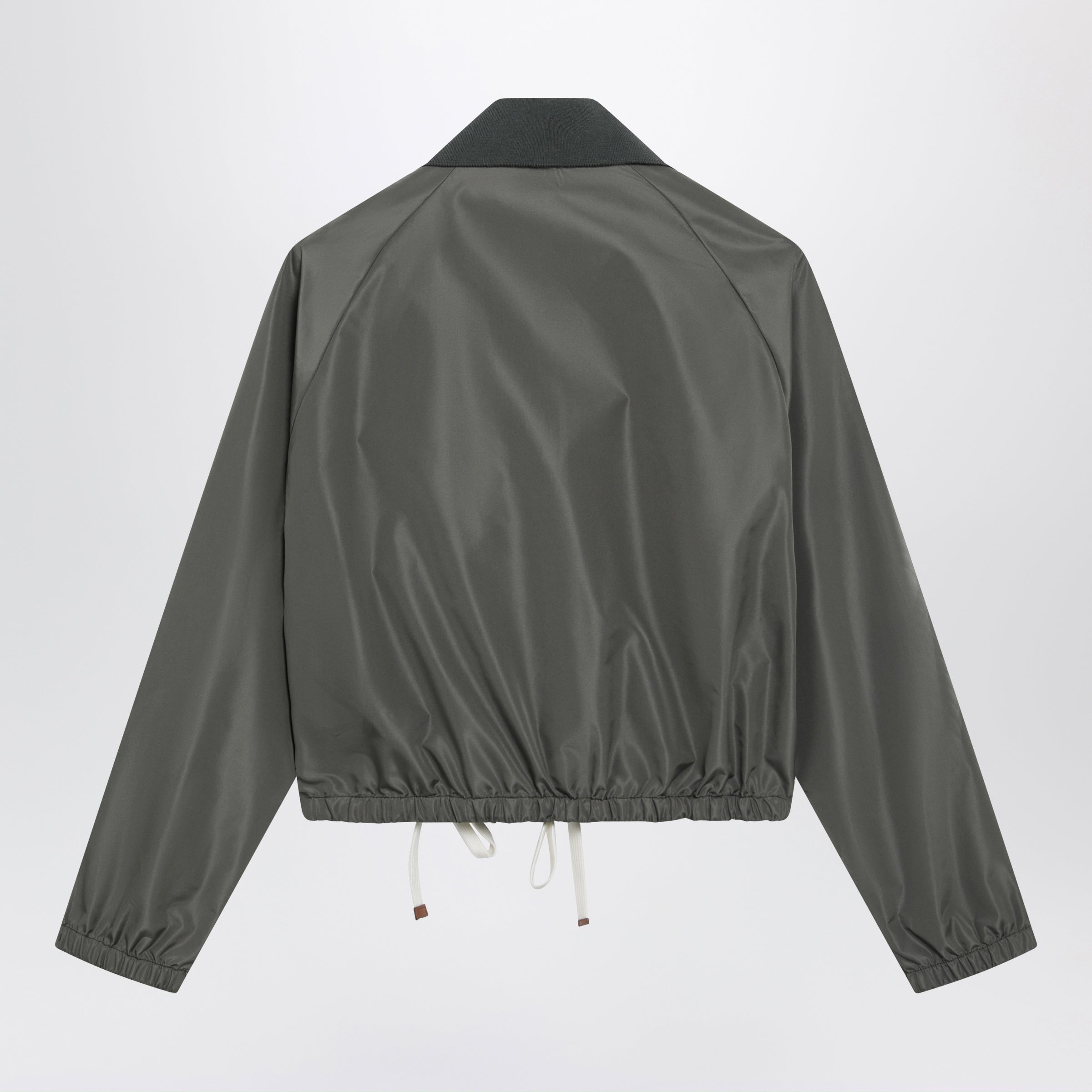 Miu Miu Water-Repellent Tela Tec Blouson In Forest Green Women