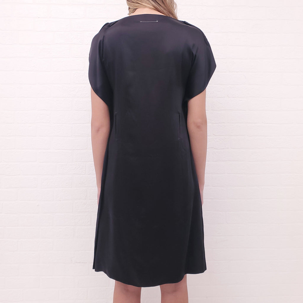 MM6 MAISON MARGIELA BLACK DRESS WITH CUT OUT DETAILS - SIZE 40