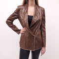 MM6 MAISON MARGIELA BROWN SEQUIN BLAZER - SIZE 42