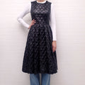 MONCLER BLACK PUFFER DRESS - SIZE 40