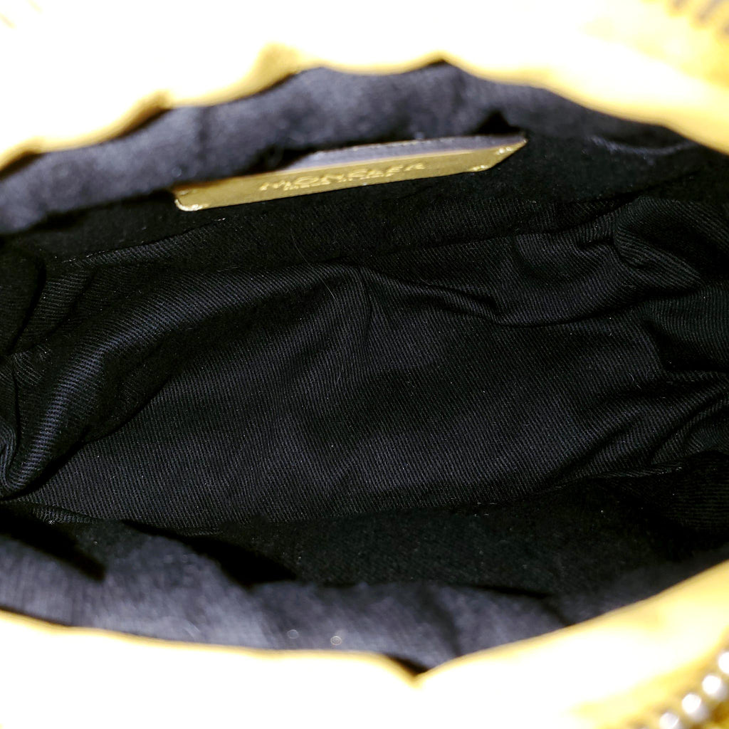 MONCLER YELLOW WOVEN CROSSBODY BAG