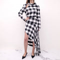 MONSE BLACK AND WHITE PLAID DRESS - SIZE 10 (FITS SIZE 6)