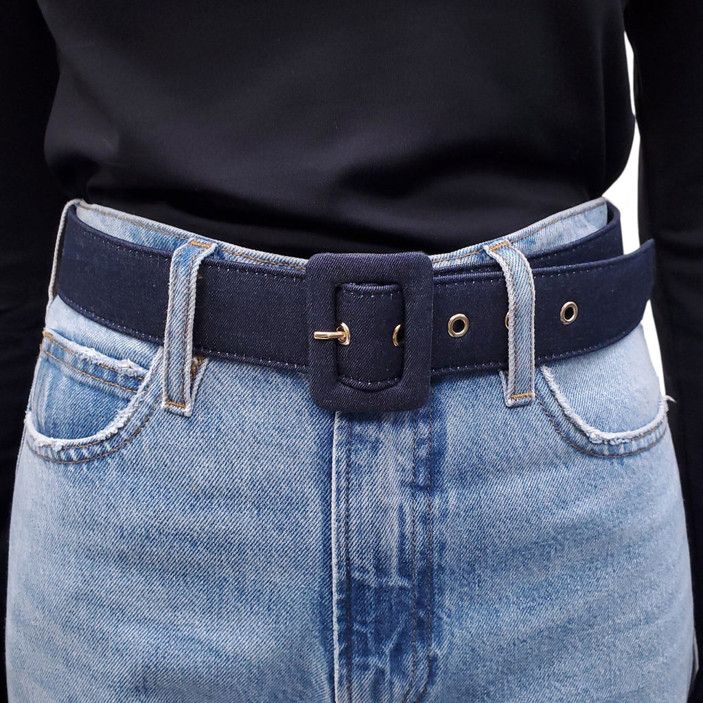 MOSCHINO CHEAP AND CHIC DENIM BELT - SIZE 44