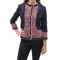 MOSCHINO CHEAP & CHIC TWEED LAYERED JACKET WITH ORANGE BUTTONS - SIZE M