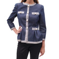 MOSCHINO DENIM JACKET WITH PEARL BUTTONS - SIZE M