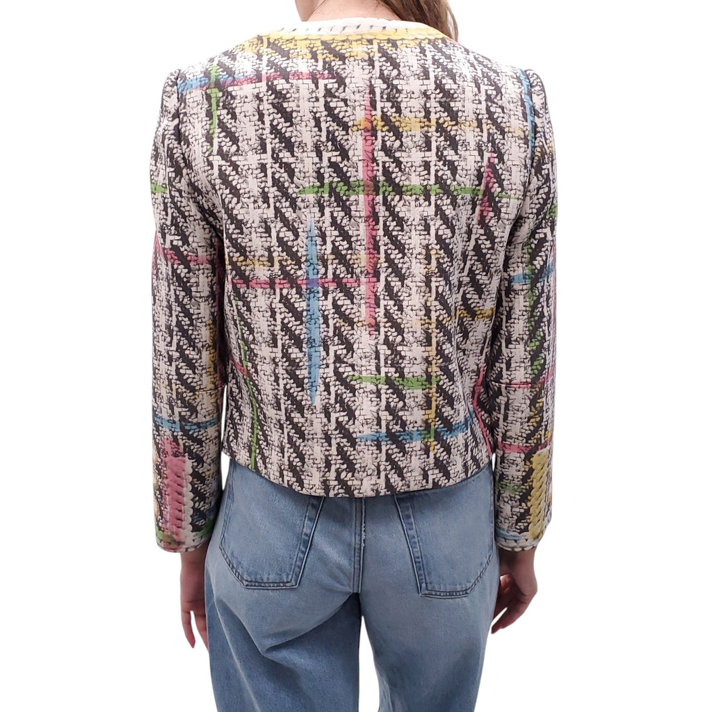 MOSCHINO MULTICOLOURED PATTERNED PRINTED JACKET - SIZE M