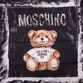 MOSCHINO SILK LOGO TEDDY BEAR SCARF