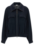 Brunello Cucinelli Women 'Shiny Zipper Pull' Sweatshirt