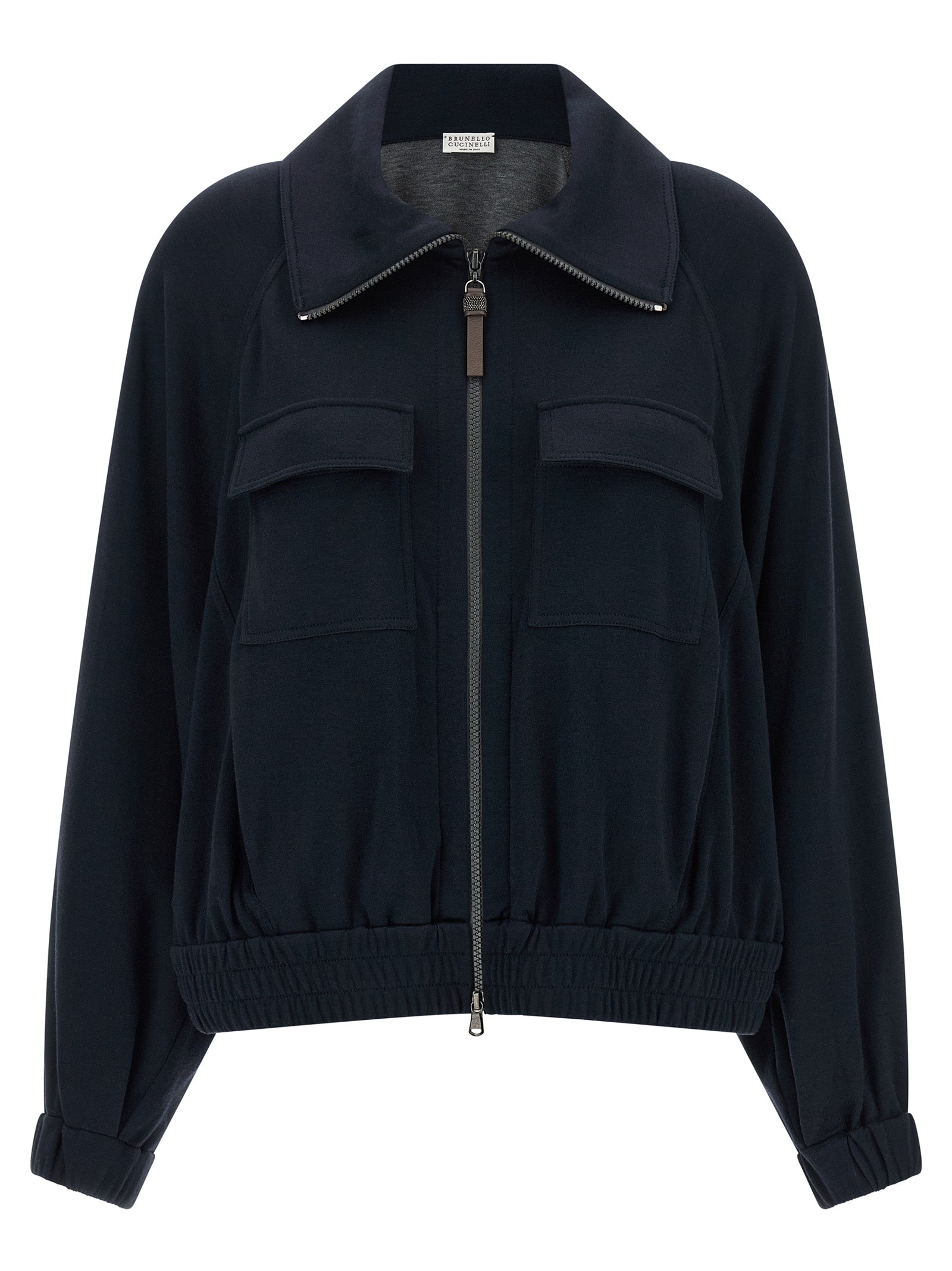 Brunello Cucinelli Women 'Shiny Zipper Pull' Sweatshirt