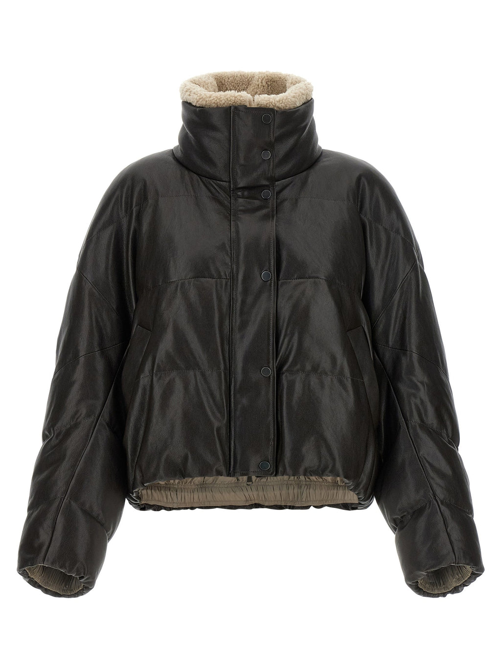 Brunello Cucinelli Women Padded Leather Jacket