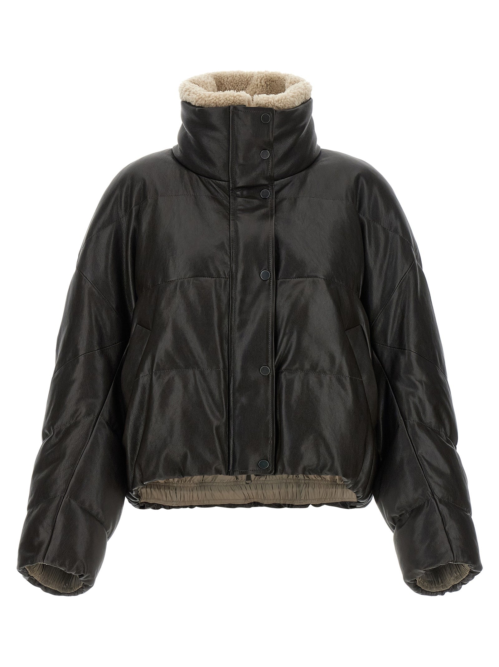 Brunello Cucinelli Women Padded Leather Jacket