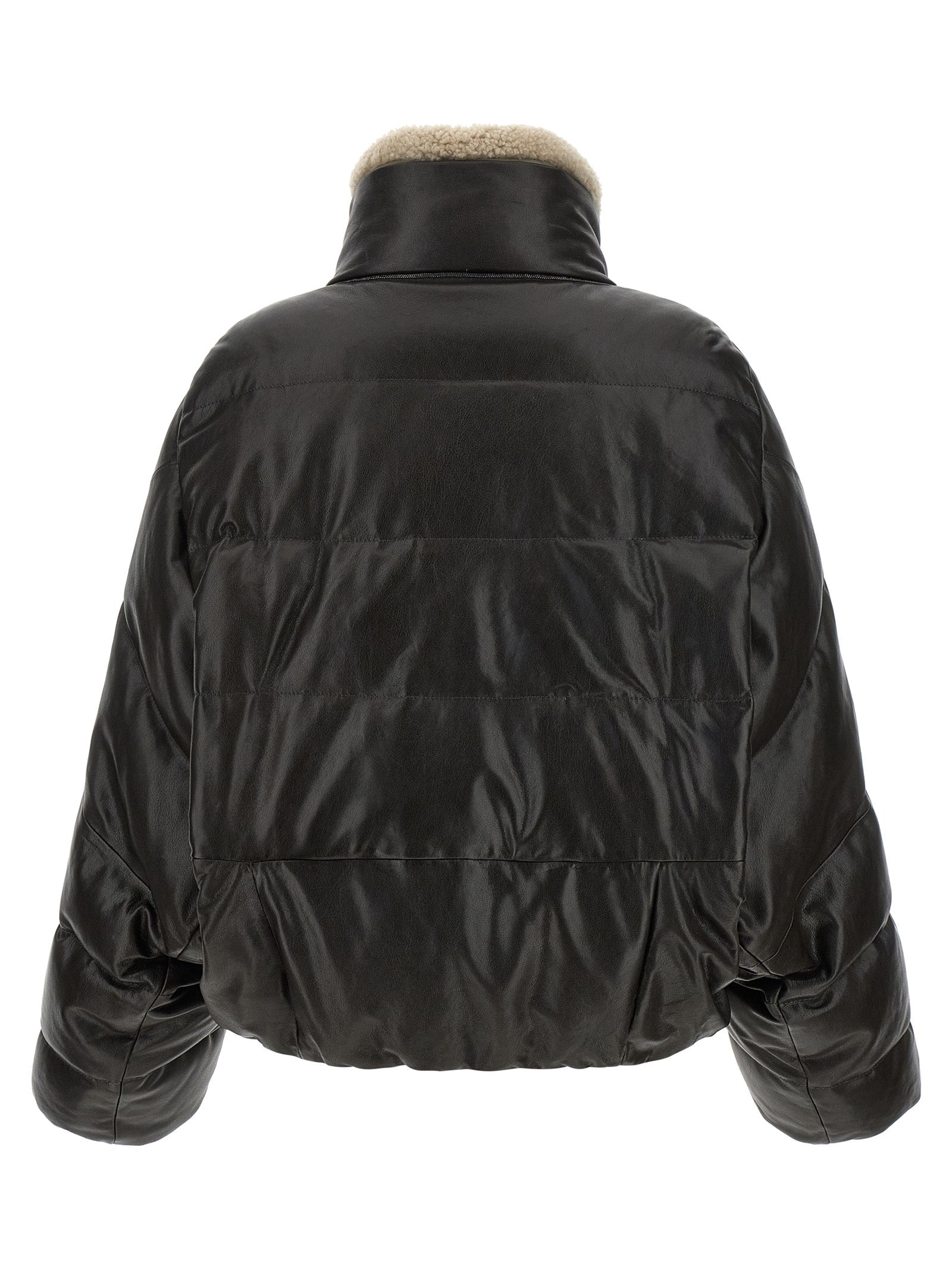 Brunello Cucinelli Women Padded Leather Jacket