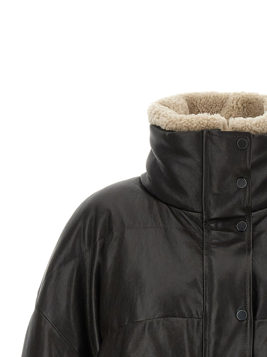 Brunello Cucinelli Women Padded Leather Jacket