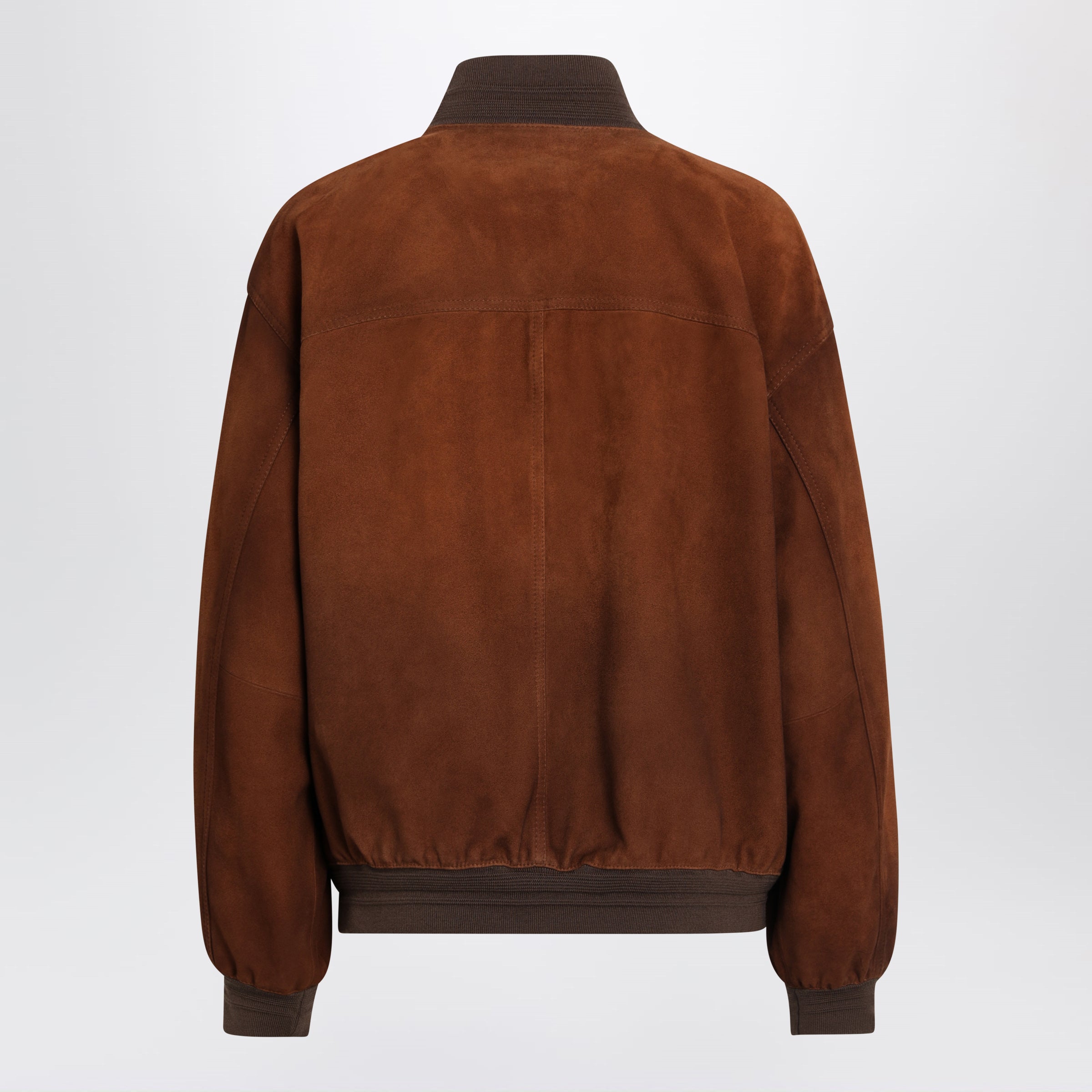 Miu Miu Waxed Suede Leather Jacket In Chestnut Women