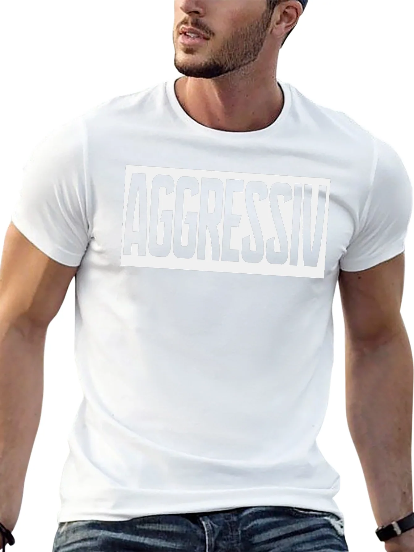 Aggressiv Graphic Tee - Bold Statement T-Shirt
