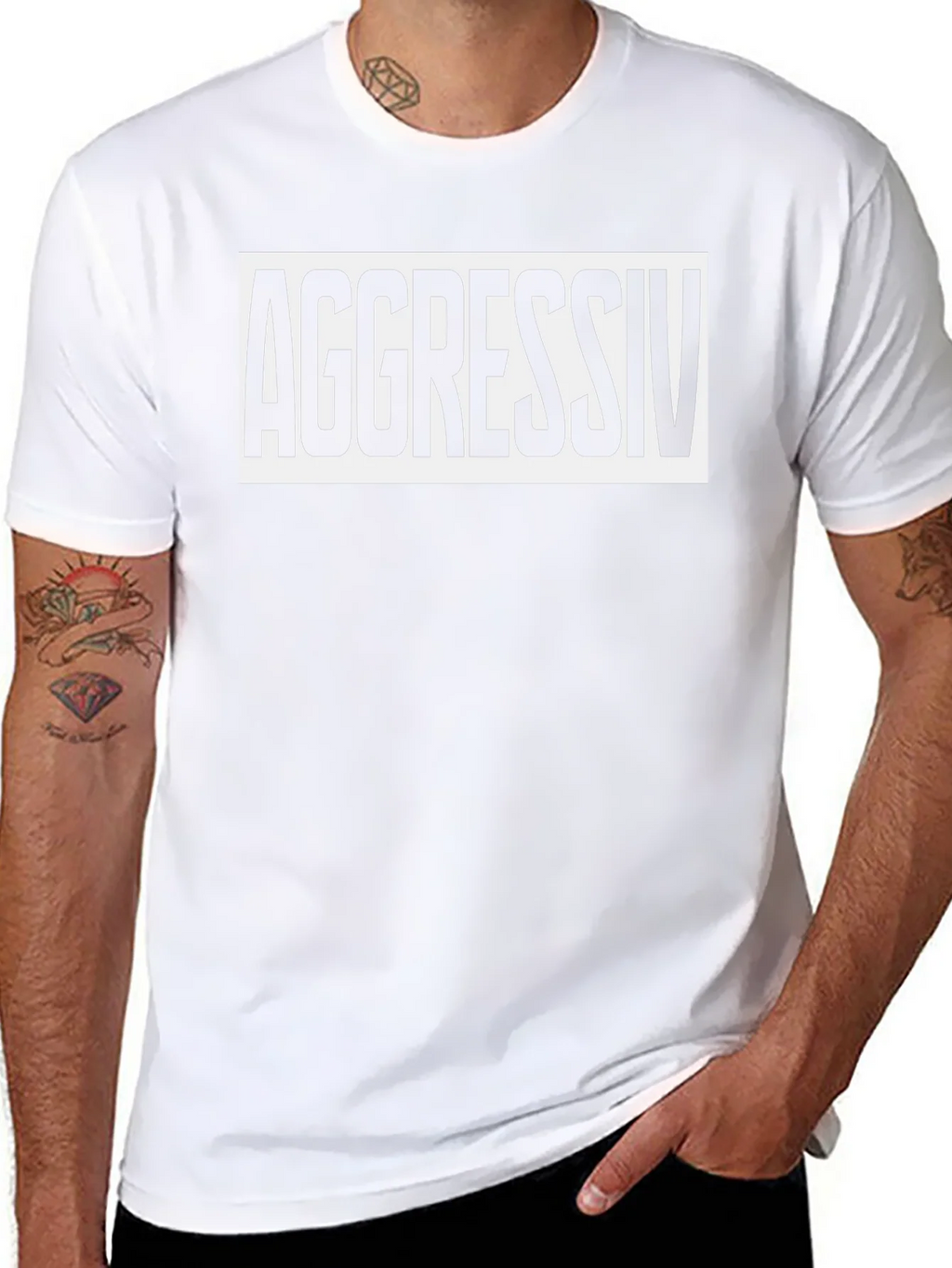 Aggressiv Graphic Tee - Bold Statement T-Shirt