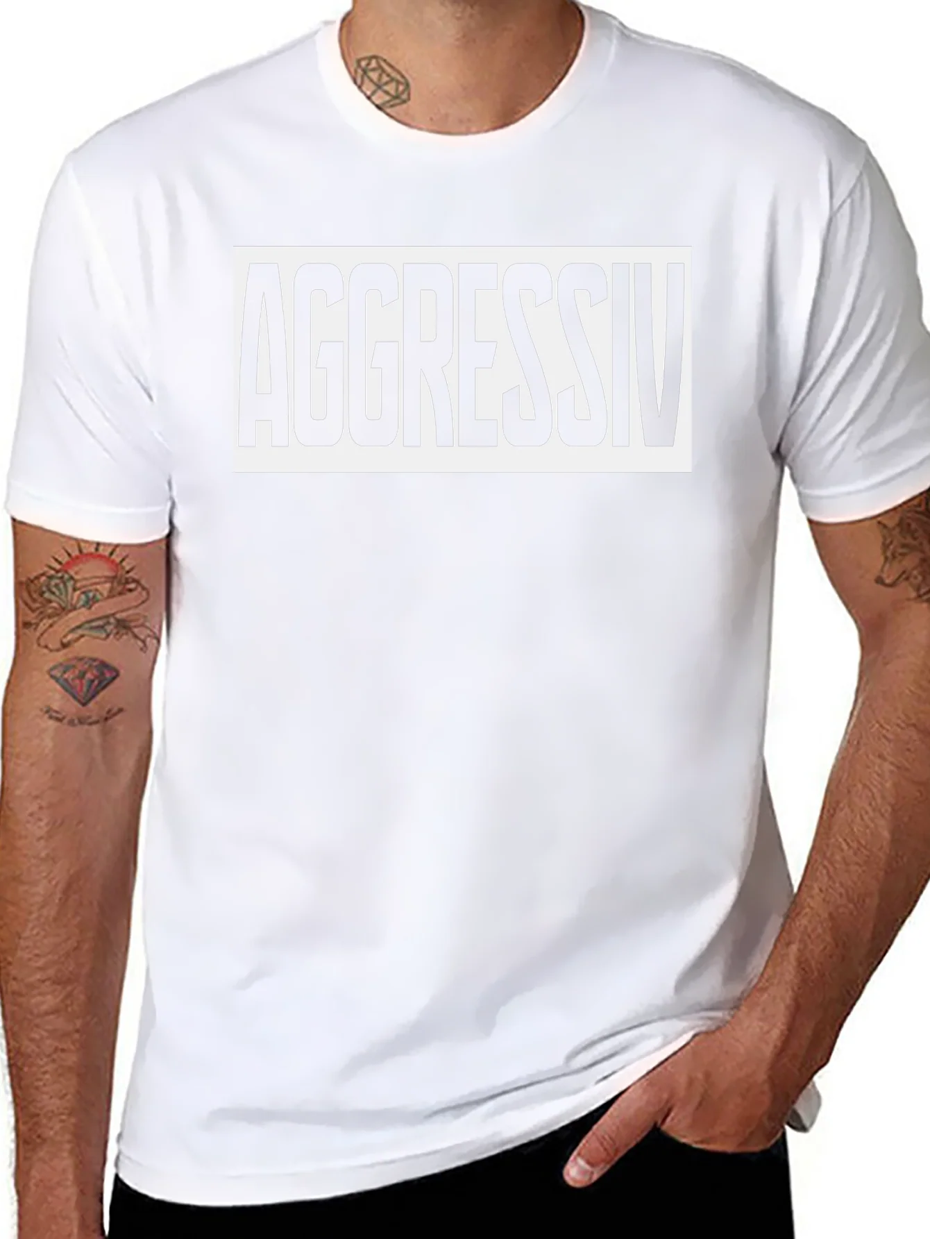 Aggressiv Graphic Tee - Bold Statement T-Shirt