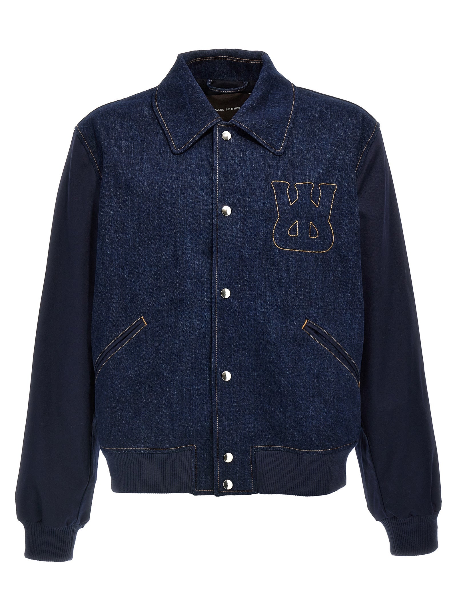 Wales Bonner Men 'The Echo Denim Varsity' Jacket