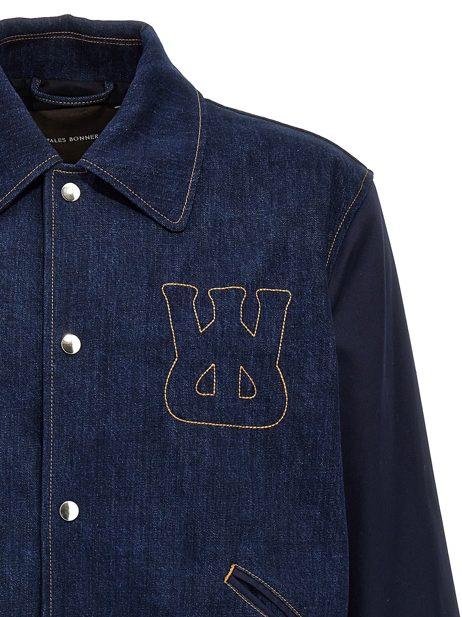 Wales Bonner Men 'The Echo Denim Varsity' Jacket