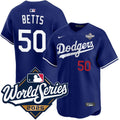 Mookie Betts Los Angeles Dodgers Alternate 2025 World Series Player Jersey - Royal